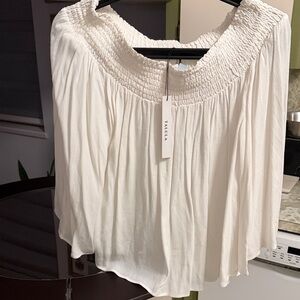 Talula Cream Smocked Blouse